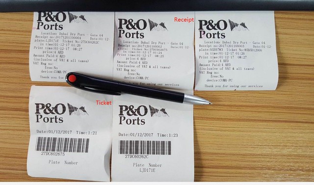 Receipt and ticket Receipt and ticket
