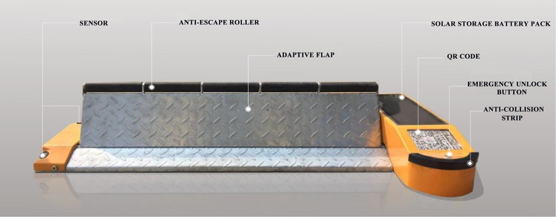 Solar parking flap lock supplier